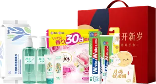 花王狮王秋序月礼洗护清洁7件套