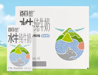 百菲酪 灵山牧场 纯奶3.8 125ml*8盒