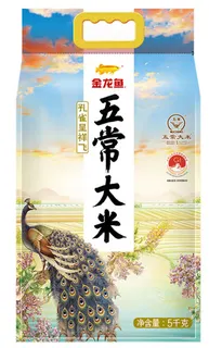 金龙鱼孔雀呈祥飞五常大米/5kg