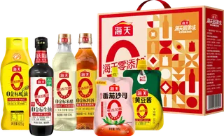 海天·0添加调味品礼盒-实惠装1500ml+1230g